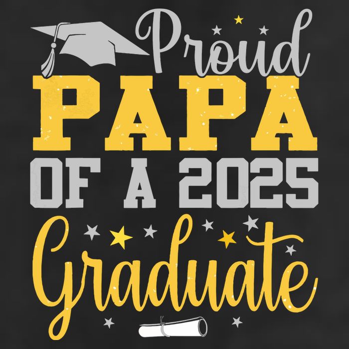 Proud Papa Of A 2025 Graduate Class Senior Graduation Adult Drive Performance Visor
