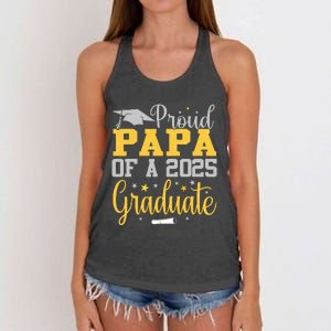 Proud Papa Of A 2025 Graduate Class Senior Graduation Women's Knotted Racerback Tank