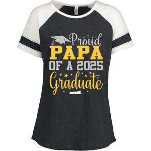 Proud Papa Of A 2025 Graduate Class Senior Graduation Enza Ladies Jersey Colorblock Tee