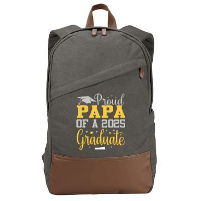 Proud Papa Of A 2025 Graduate Class Senior Graduation Cotton Canvas Backpack