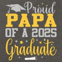 Proud Papa Of A 2025 Graduate Class Senior Graduation Cotton Canvas Backpack