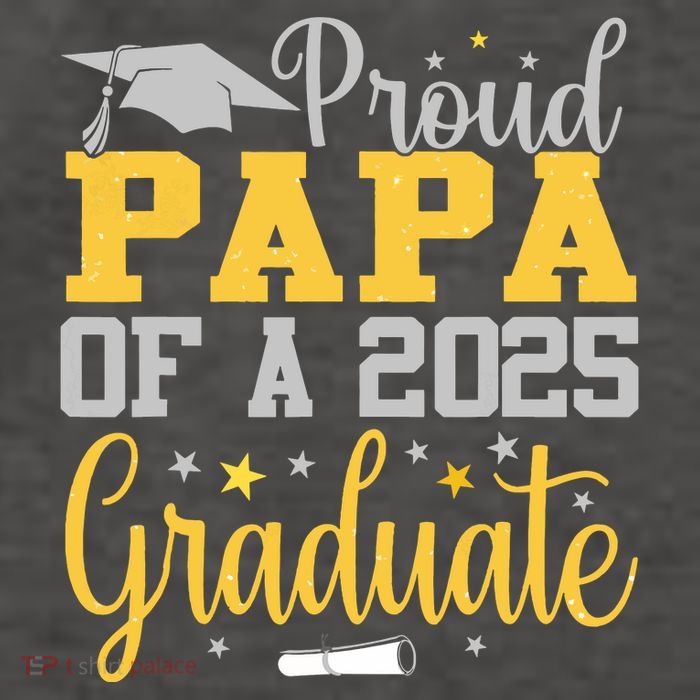 Proud Papa Of A 2025 Graduate Class Senior Graduation Vector Backpack