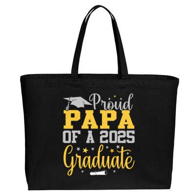 Proud Papa Of A 2025 Graduate Class Senior Graduation Cotton Canvas Jumbo Tote