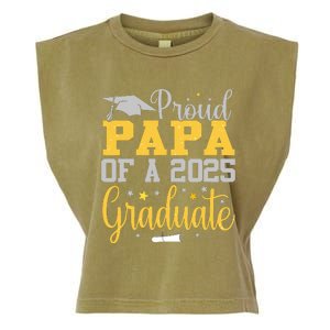 Proud Papa Of A 2025 Graduate Class Senior Graduation Garment-Dyed Women's Muscle Tee