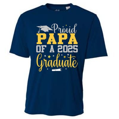 Proud Papa Of A 2025 Graduate Class Senior Graduation Cooling Performance Crew T-Shirt