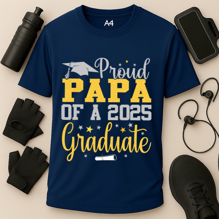 Proud Papa Of A 2025 Graduate Class Senior Graduation Cooling Performance Crew T-Shirt