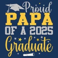 Proud Papa Of A 2025 Graduate Class Senior Graduation Cooling Performance Crew T-Shirt