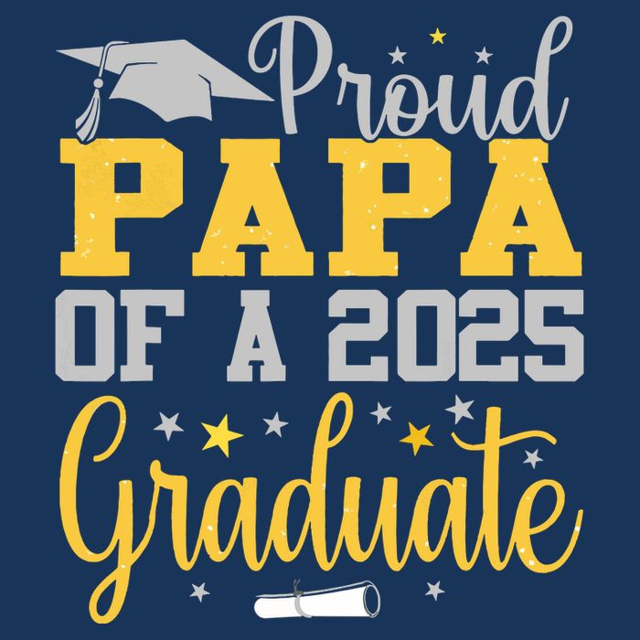 Proud Papa Of A 2025 Graduate Class Senior Graduation Cooling Performance Crew T-Shirt