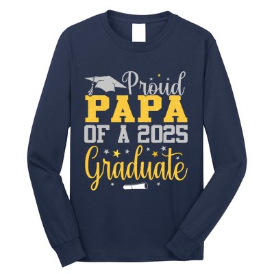 Proud Papa Of A 2025 Graduate Class Senior Graduation Long Sleeve Shirt