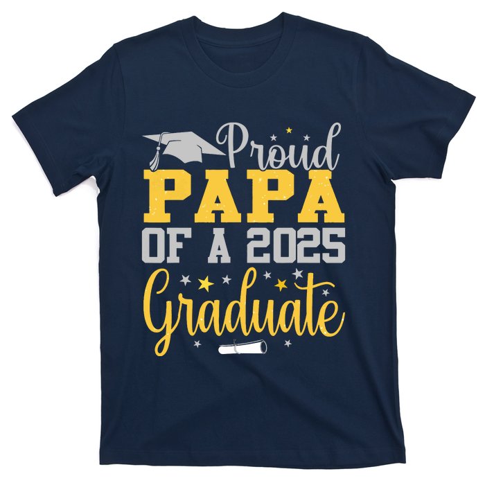 Proud Papa Of A 2025 Graduate Class Senior Graduation T-Shirt