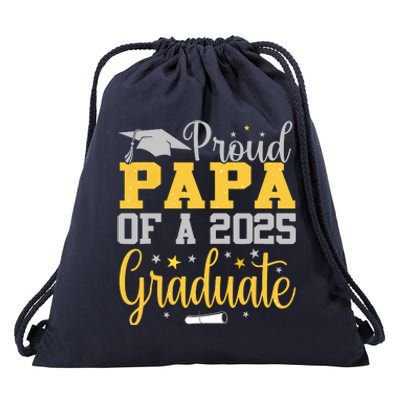 Proud Papa Of A 2025 Graduate Class Senior Graduation Drawstring Bag