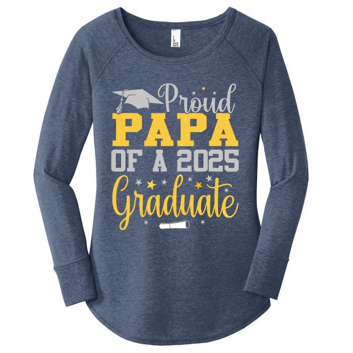 Proud Papa Of A 2025 Graduate Class Senior Graduation Women's Perfect Tri Tunic Long Sleeve Shirt