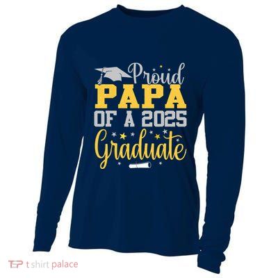 Proud Papa Of A 2025 Graduate Class Senior Graduation Cooling Performance Long Sleeve Crew