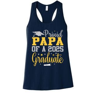 Proud Papa Of A 2025 Graduate Class Senior Graduation Women's Racerback Tank