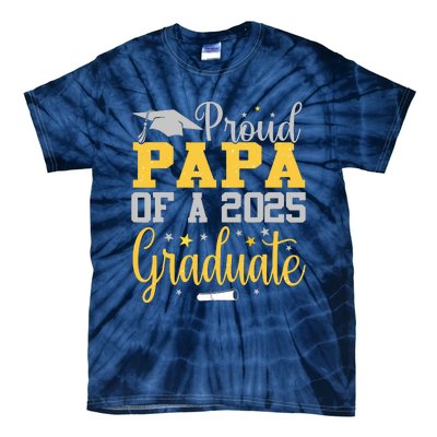 Proud Papa Of A 2025 Graduate Class Senior Graduation Tie-Dye T-Shirt