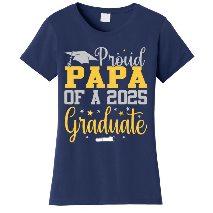 Proud Papa Of A 2025 Graduate Class Senior Graduation Women's T-Shirt