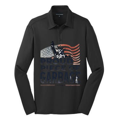 Proud Piece Of Garbage Garbage For Trump Silk Touch Performance Long Sleeve Polo