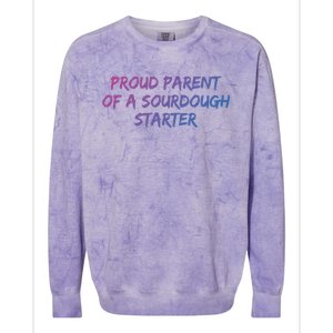 Proud Parent Of A Sourdough Starter Sourdough Baker Gift Colorblast Crewneck Sweatshirt