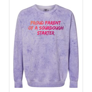 Proud Parent Of A Sourdough Starter Sourdough Baker Gift Colorblast Crewneck Sweatshirt