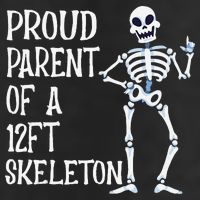 Proud Parent Of A 12 Foot Skeleton Funny Halloween Costume Adult Drive Performance Visor
