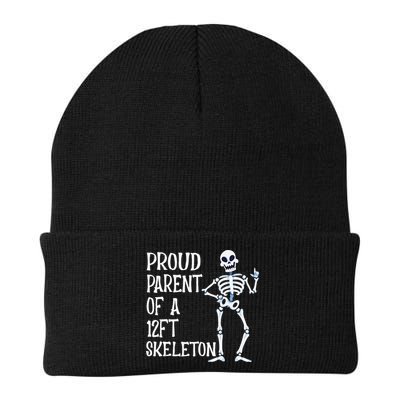 Proud Parent Of A 12 Foot Skeleton Funny Halloween Costume Beanie