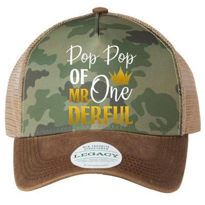 Pop Pop Of Mr Onederful 1st Birthday Mother's Day Legacy Tie Dye Trucker Hat
