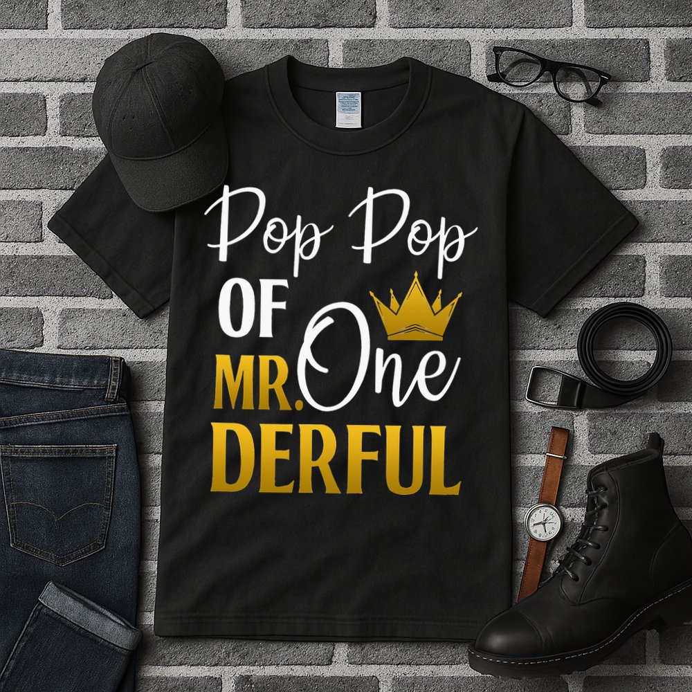 Pop Pop Of Mr Onederful 1st Birthday Mother's Day Tall T-Shirt