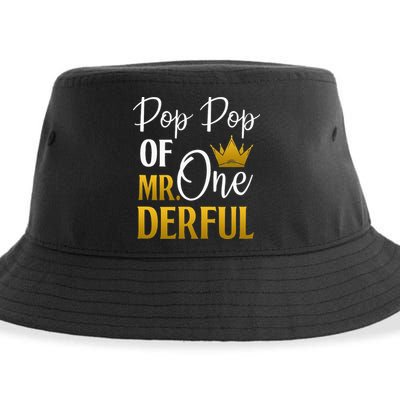 Pop Pop Of Mr Onederful 1st Birthday Mother's Day Sustainable Bucket Hat