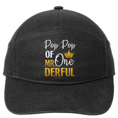 Pop Pop Of Mr Onederful 1st Birthday Mother's Day 7-Panel Snapback Hat