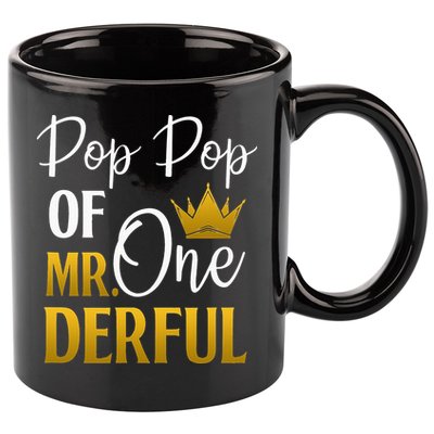 Pop Pop Of Mr Onederful 1st Birthday Mother's Day 11oz C Handle Ceramic Mug