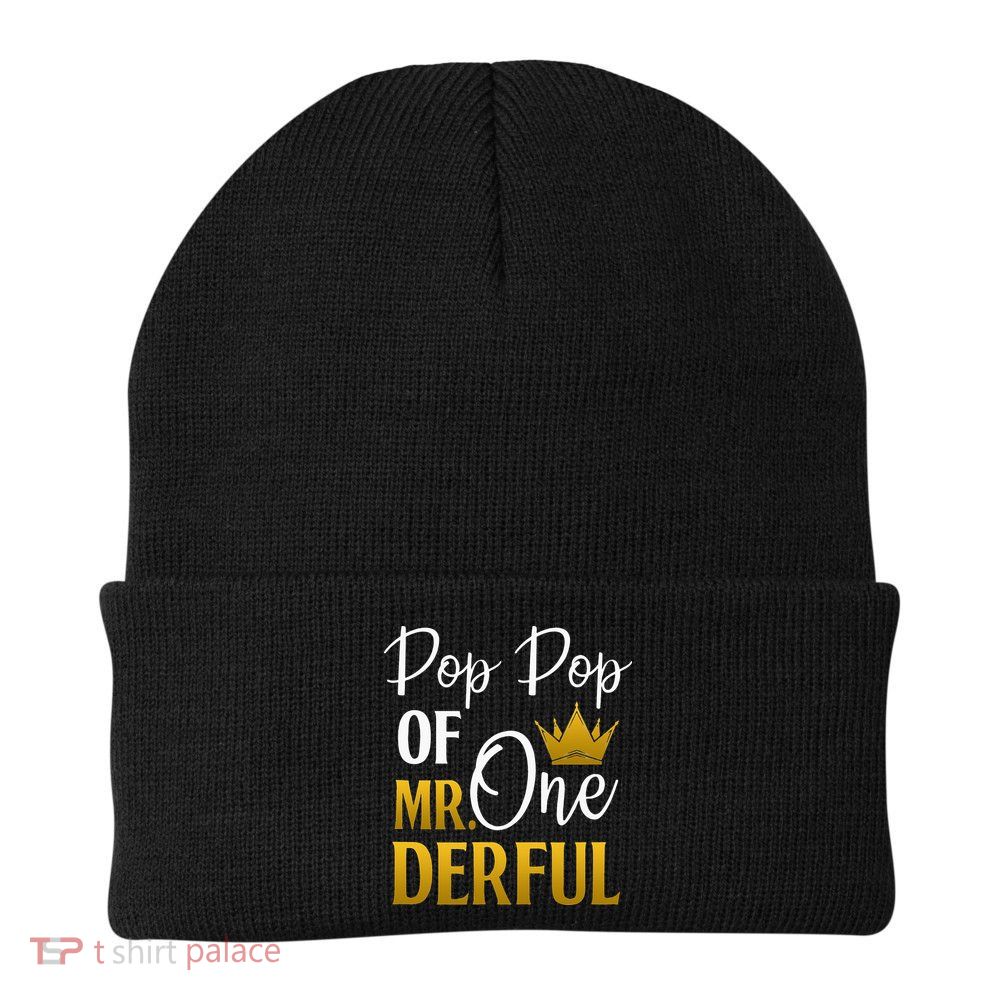 Pop Pop Of Mr Onederful 1st Birthday Mother's Day Beanie