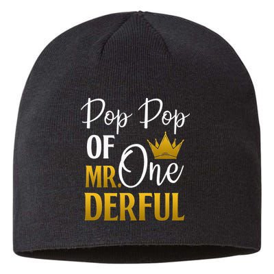 Pop Pop Of Mr Onederful 1st Birthday Mother's Day Sustainable Beanie