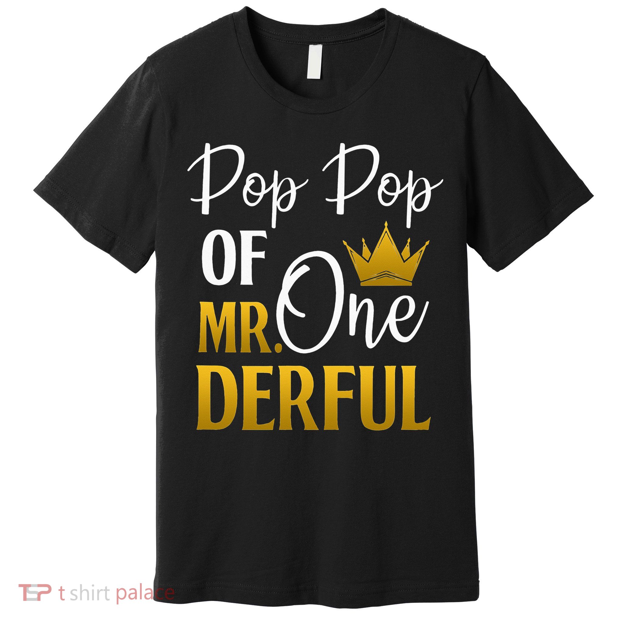 Pop Pop Of Mr Onederful 1st Birthday Mother's Day Premium T-Shirt