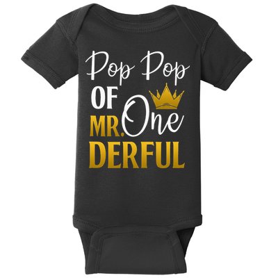 Pop Pop Of Mr Onederful 1st Birthday Mother's Day Baby Bodysuit