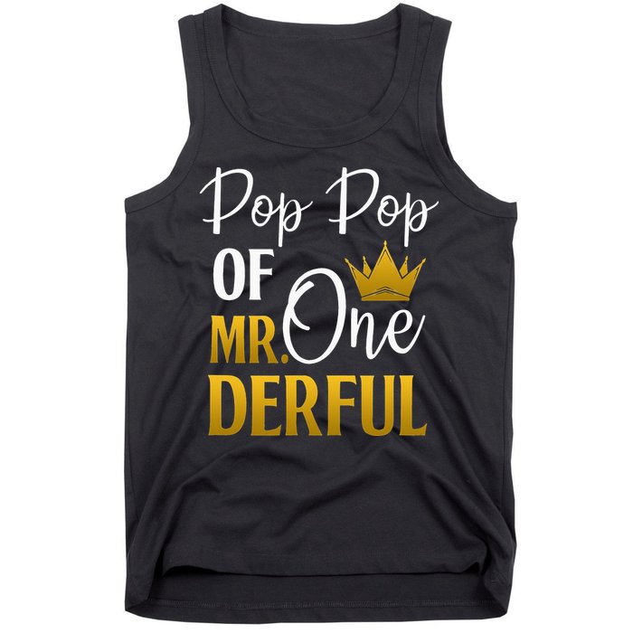 Pop Pop Of Mr Onederful 1st Birthday Mother's Day Tank Top