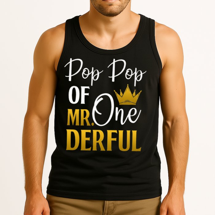 Pop Pop Of Mr Onederful 1st Birthday Mother's Day Tank Top