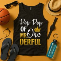 Pop Pop Of Mr Onederful 1st Birthday Mother's Day Tank Top