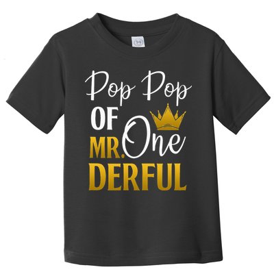 Pop Pop Of Mr Onederful 1st Birthday Mother's Day Toddler T-Shirt