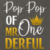 Pop Pop Of Mr Onederful 1st Birthday Mother's Day Cotton Canvas Backpack