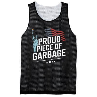 Proud Piece Of Garbage Funny Garbage Mesh Reversible Basketball Jersey Tank