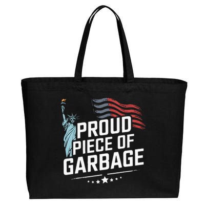 Proud Piece Of Garbage Funny Garbage Cotton Canvas Jumbo Tote