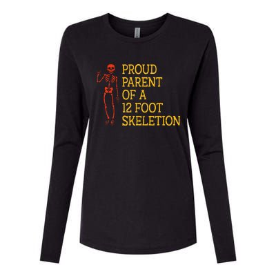 Proud Parent Of A 12 Foot Skeleton Womens Cotton Relaxed Long Sleeve T-Shirt