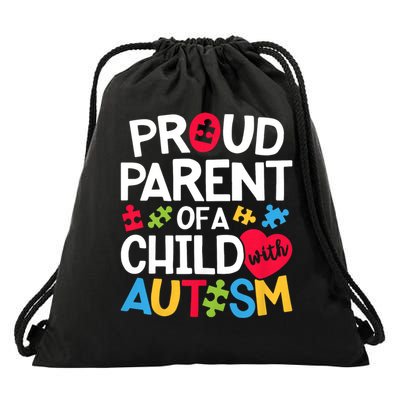 Proud Parent Of A Child With Autism  Awareness Women  Drawstring Bag