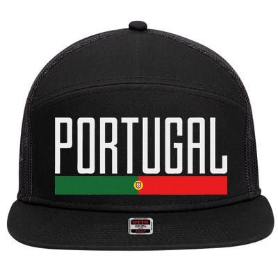 Portugal 7 Panel Mesh Trucker Snapback Hat