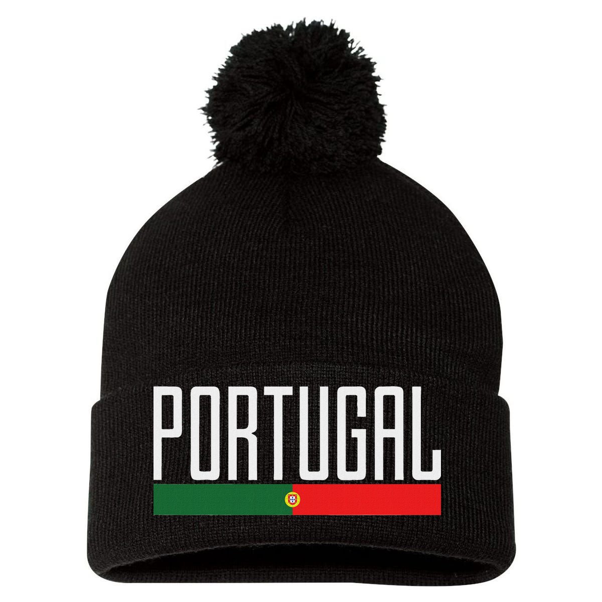 Portugal Pom Pom 12in Knit Beanie
