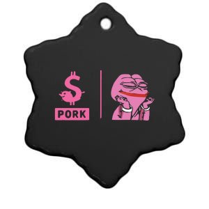 $Pork Ceramic Star Ornament