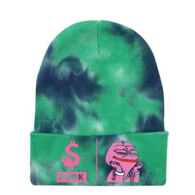 $Pork Tie Dye 12in Knit Beanie