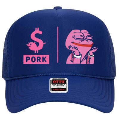 $Pork High Crown Mesh Back Trucker Hat