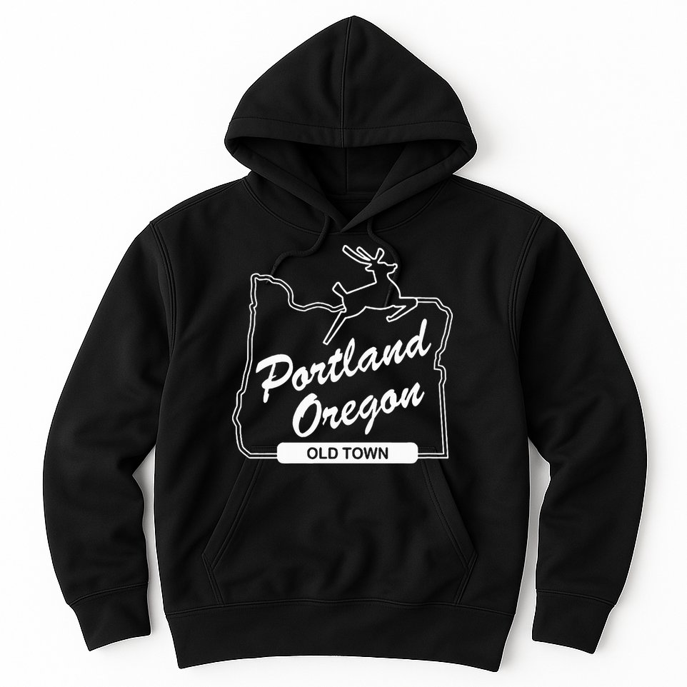 Pdx Portland Oregon Sign Old Town Portland Oregon Hoodie