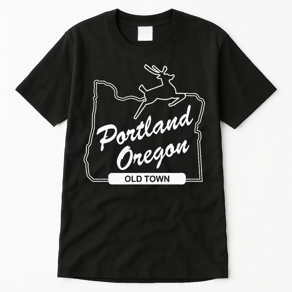 Pdx Portland Oregon Sign Old Town Portland Oregon Tall T-Shirt